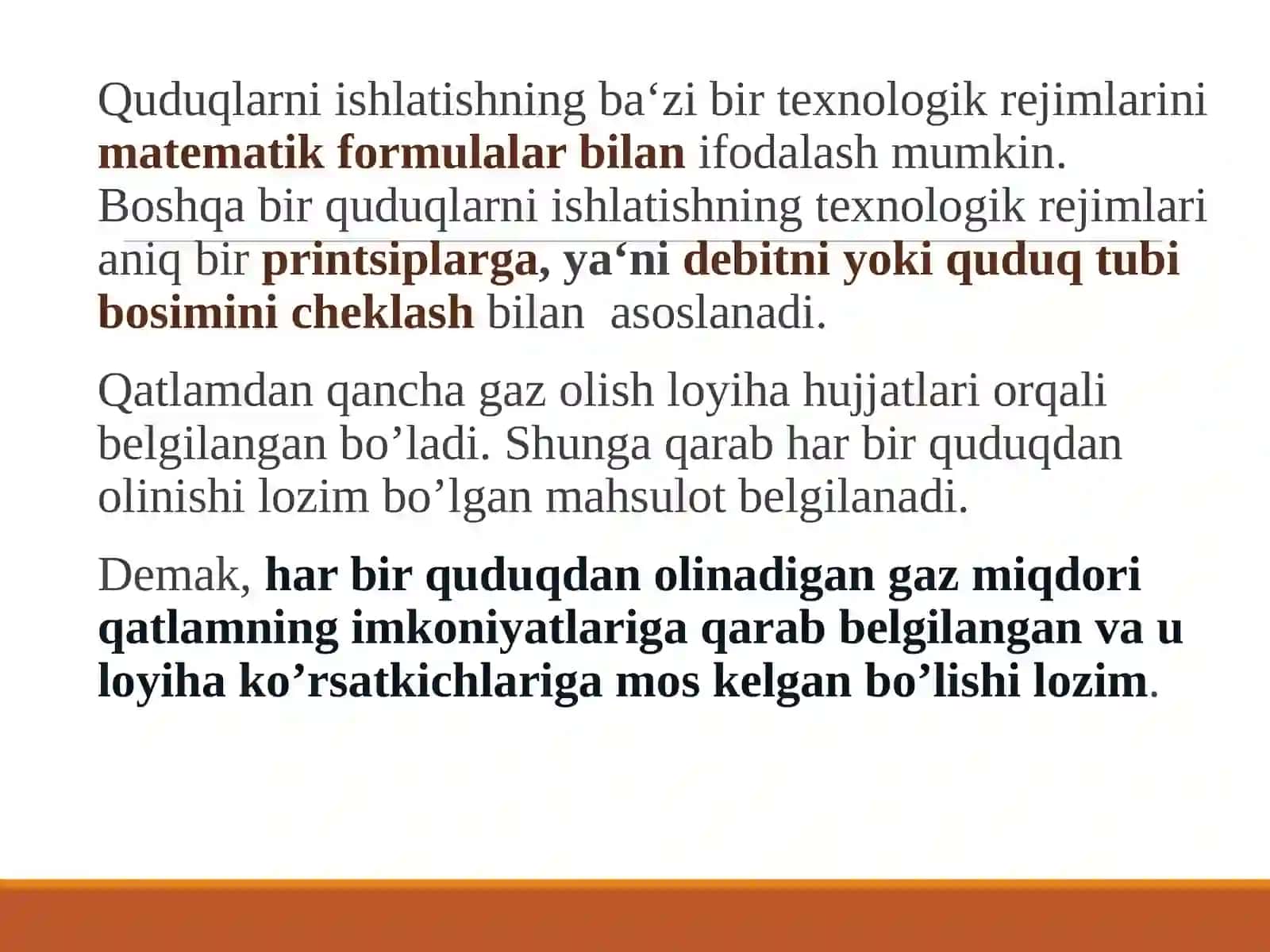 QUDUQLARNI ISHLATISHNING TEXNOLOGIK REJIMINI TUZISH 4