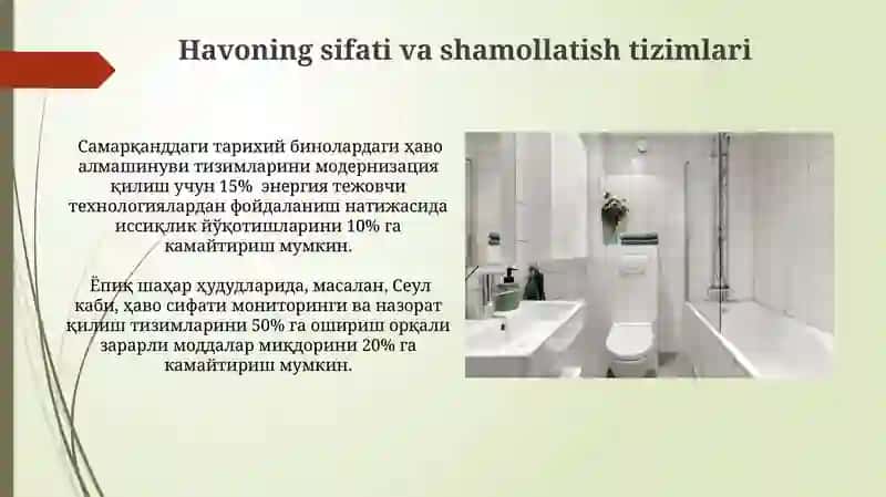 Zamonaviy turar-joylar va shaharlardagi yashash mavzelariga bo'lgan gigiyenik talablar 4
