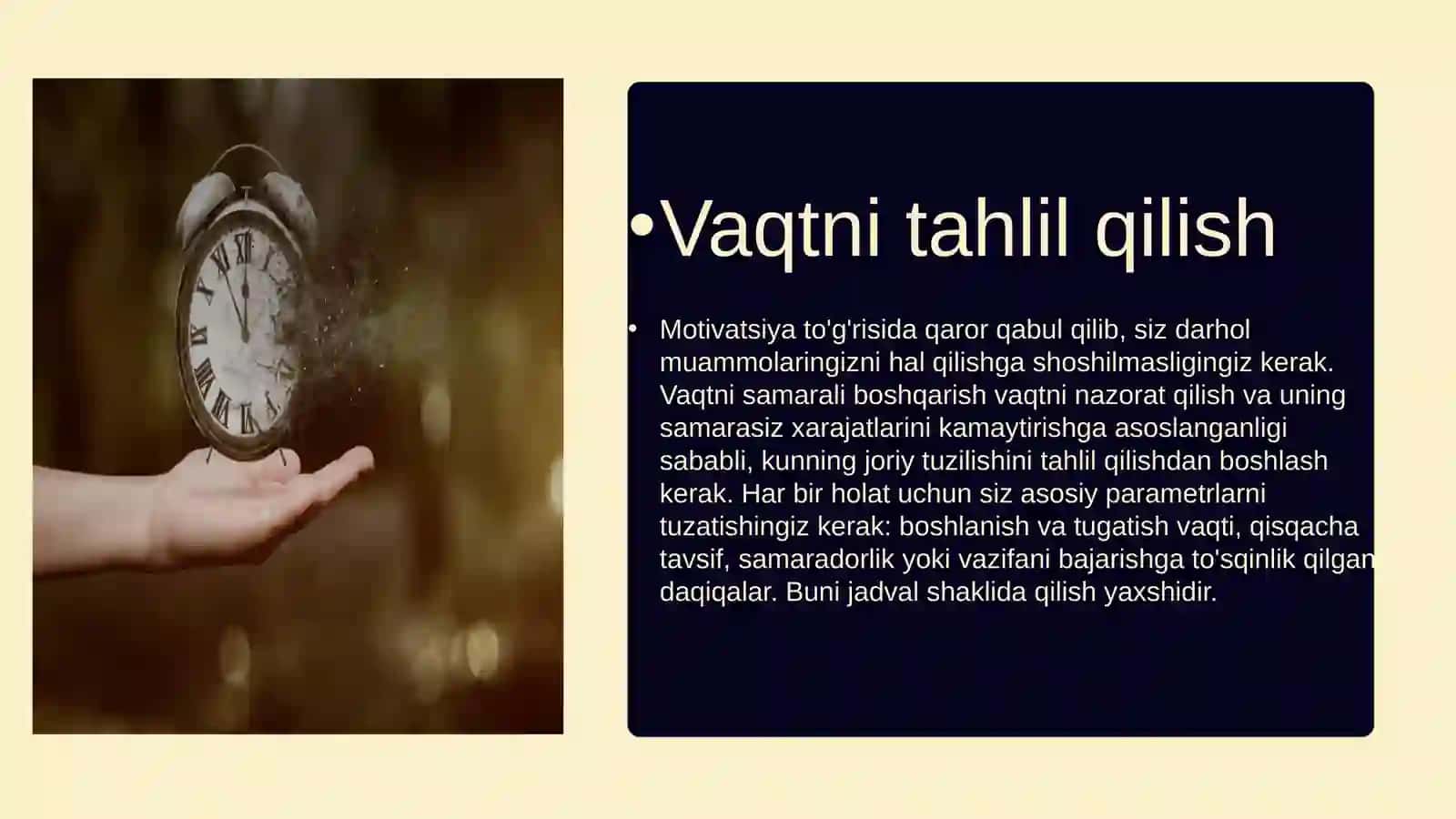 Taym-menejment:Oʻqish va ishda vaqtni samarali boshqarish usullari 4