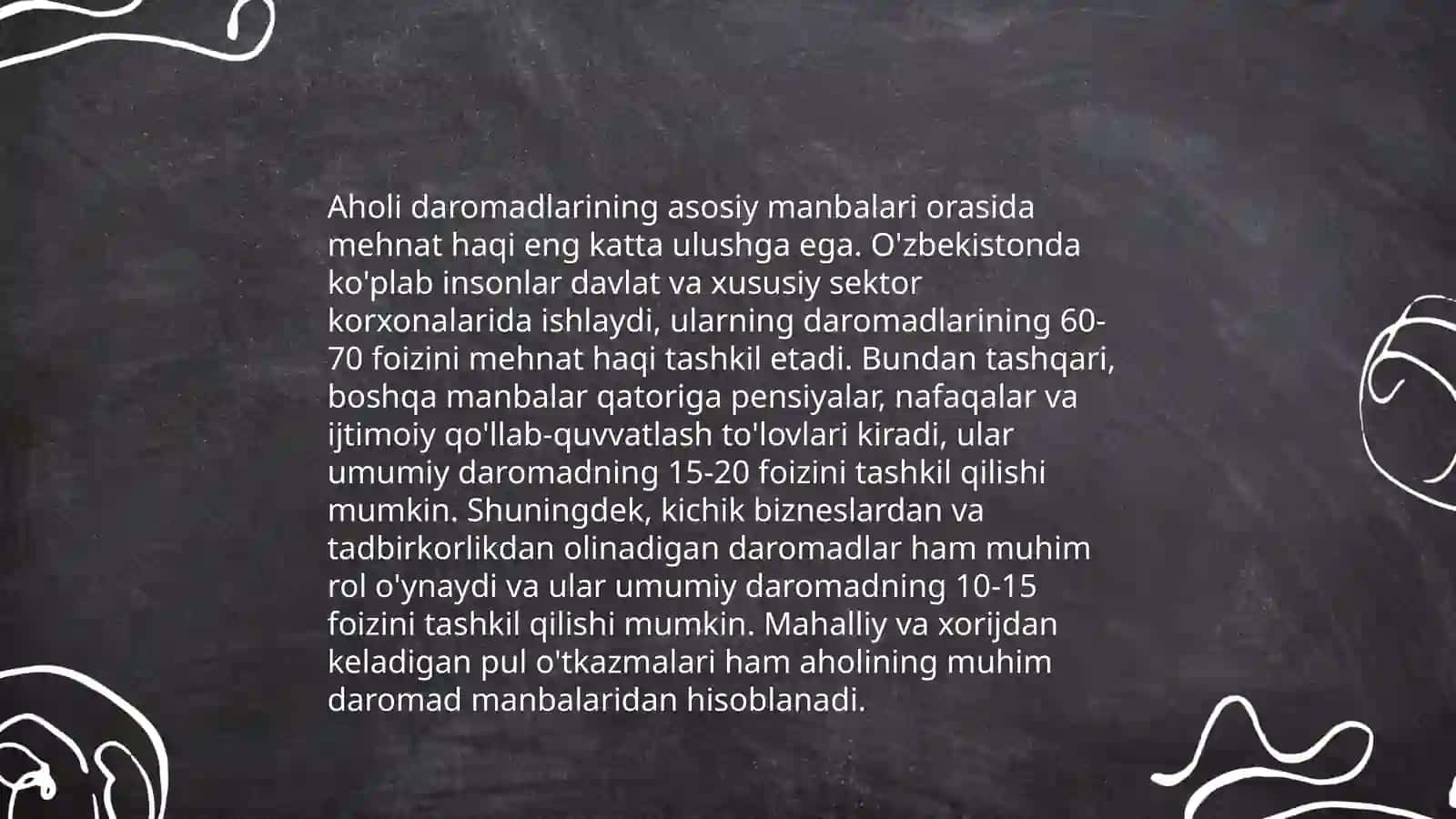 Aholi daromadlari va uning tarkibi 4