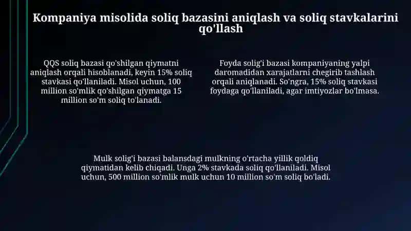 Soliqlarni hisoblash va budjetga yig'ish tartibi 4