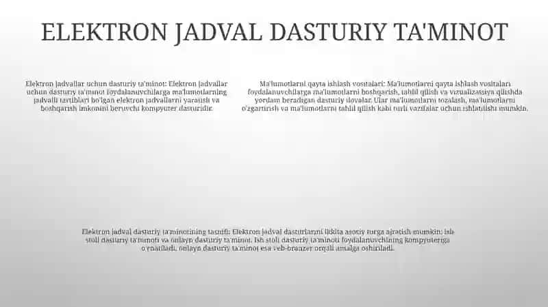 Axborotni Qayta Ishlashning Dasturiy Vositalari Va Ularning Tasnifi 4