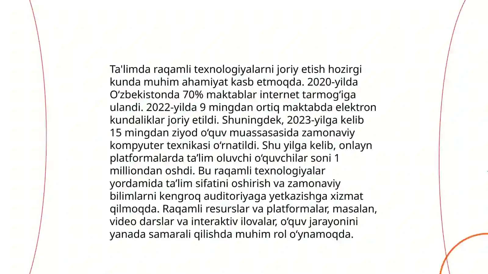 Ta'lim sohasidagi davlat siyosatining ustuvor yônalishlari 4