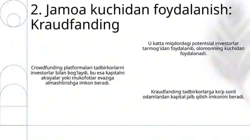 Tadbirkorlik va Tadbirkorlik kapitali 4