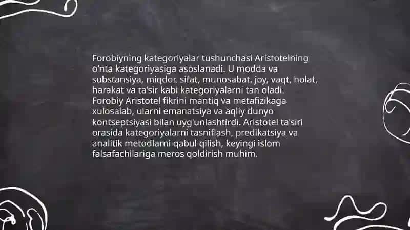 Aristotel kategoriyalar tizimining asosiy xususiyatlari 4