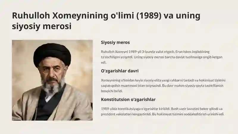 Eron Islom Respublikasi (1991–2017): Siyosiy va Ijtimoiy O'zgarishlar Tarixi 4