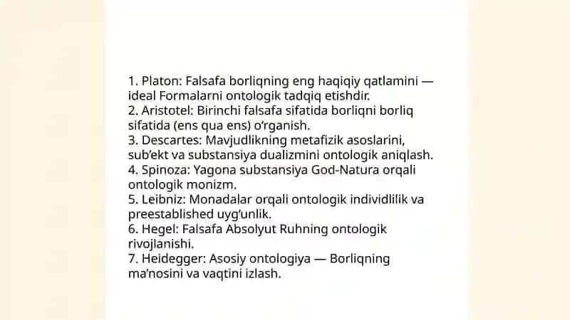 Sharqa va g'arb mutafakkirlarining falsafa mohiyatiga oid ta'riflarining tasnifi 4