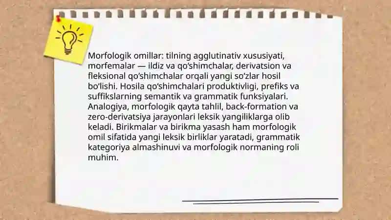 Tilning leksik taraqqiyotidagi ichki va tashqi omillar 4