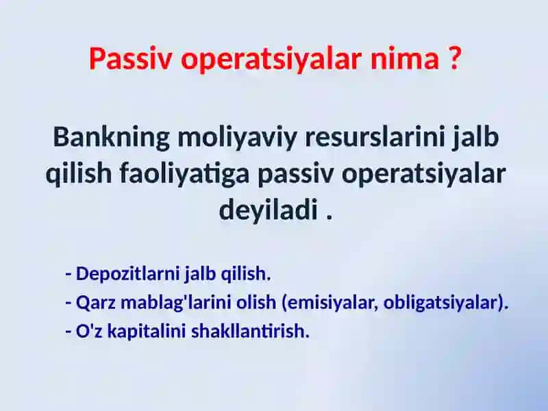 BANK VA MOLIYA BOZORLARI 4