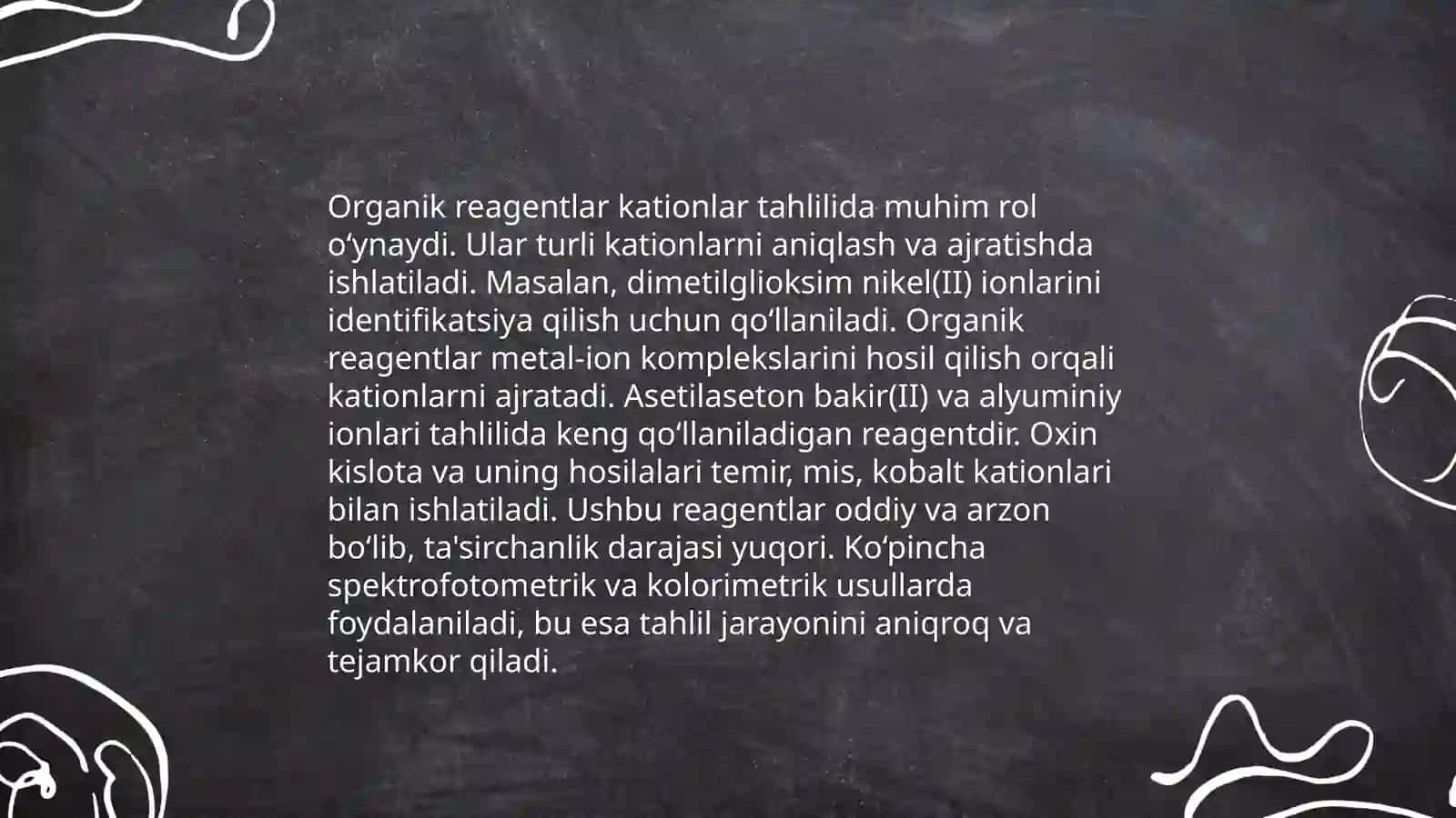 Kompleks birikmalar va organik reagentlar 4