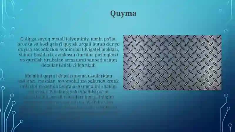 Metallga ishlov berish turlari 4