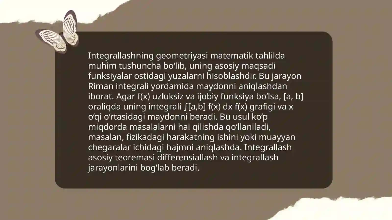 Integral haqida 4