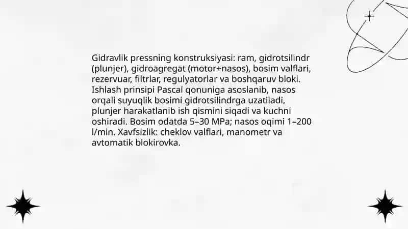 Presslash yo'li bilan shakl berish jihozlari 4