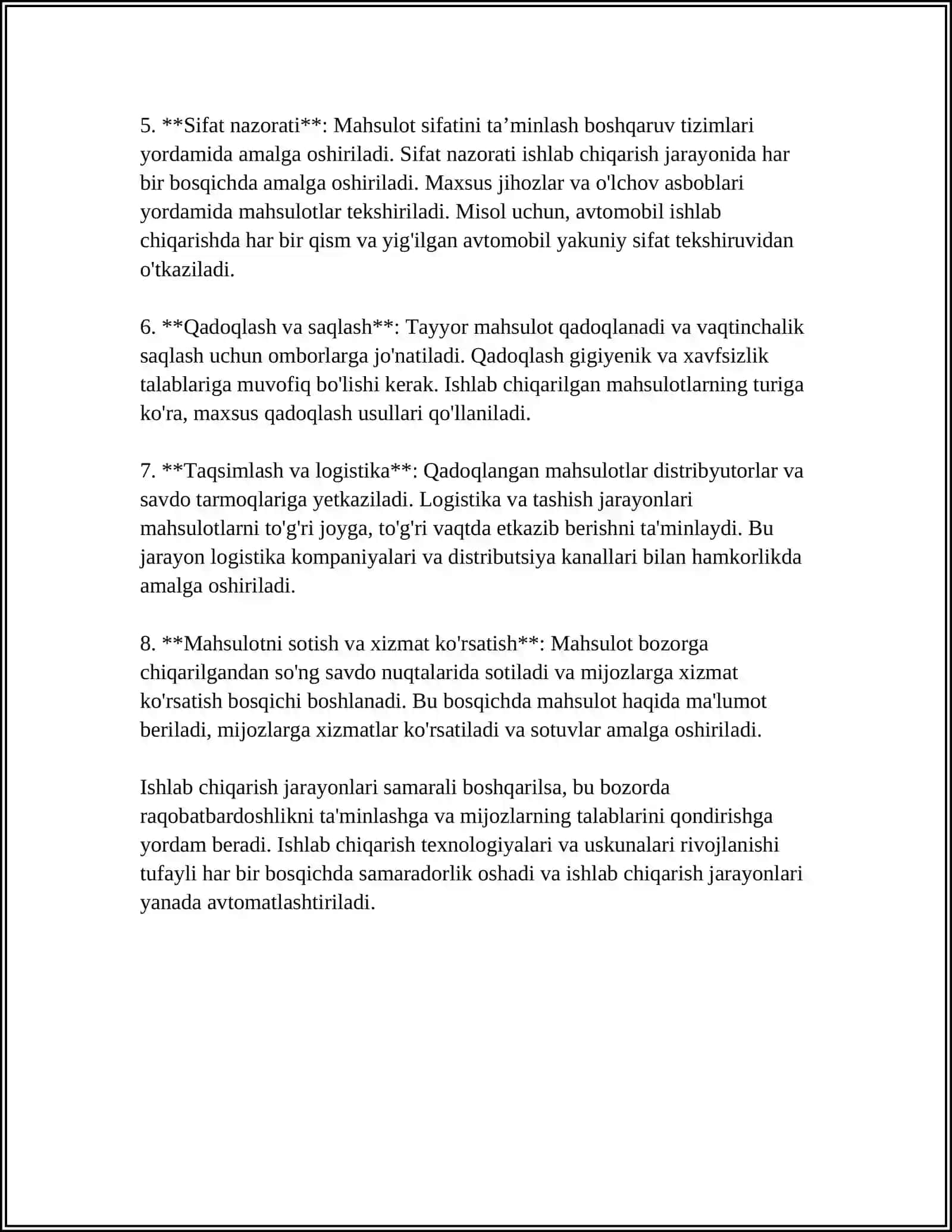 ISHLAB CHIQARUSH JARAYONI VA UNING NATIJALARI 4