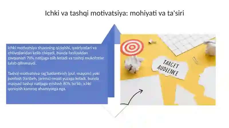 Faoliyatning asosiy yonalishlari va mativatsiyaning unga tasiri 4