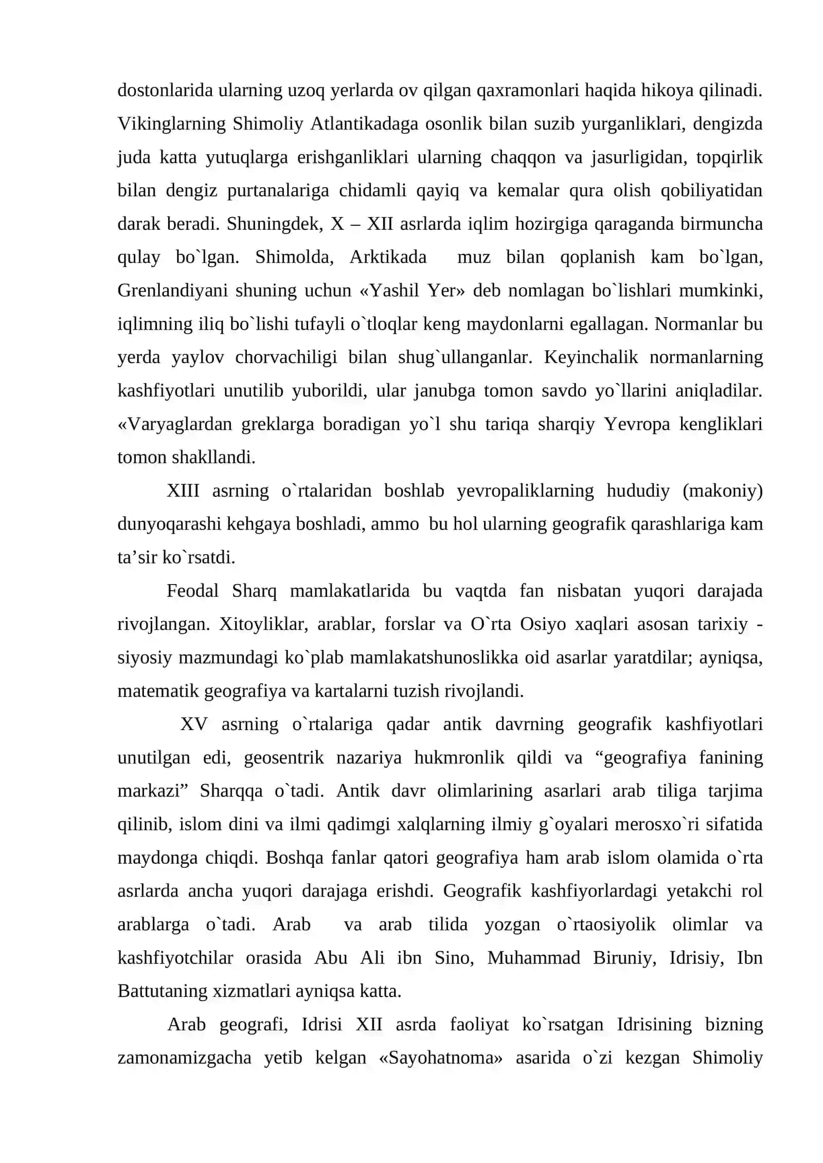 O`rta asr va buyuk geografik tadqiqotlarga tayyorgarlik davri geografiyasi (II – XV asrlar) 4