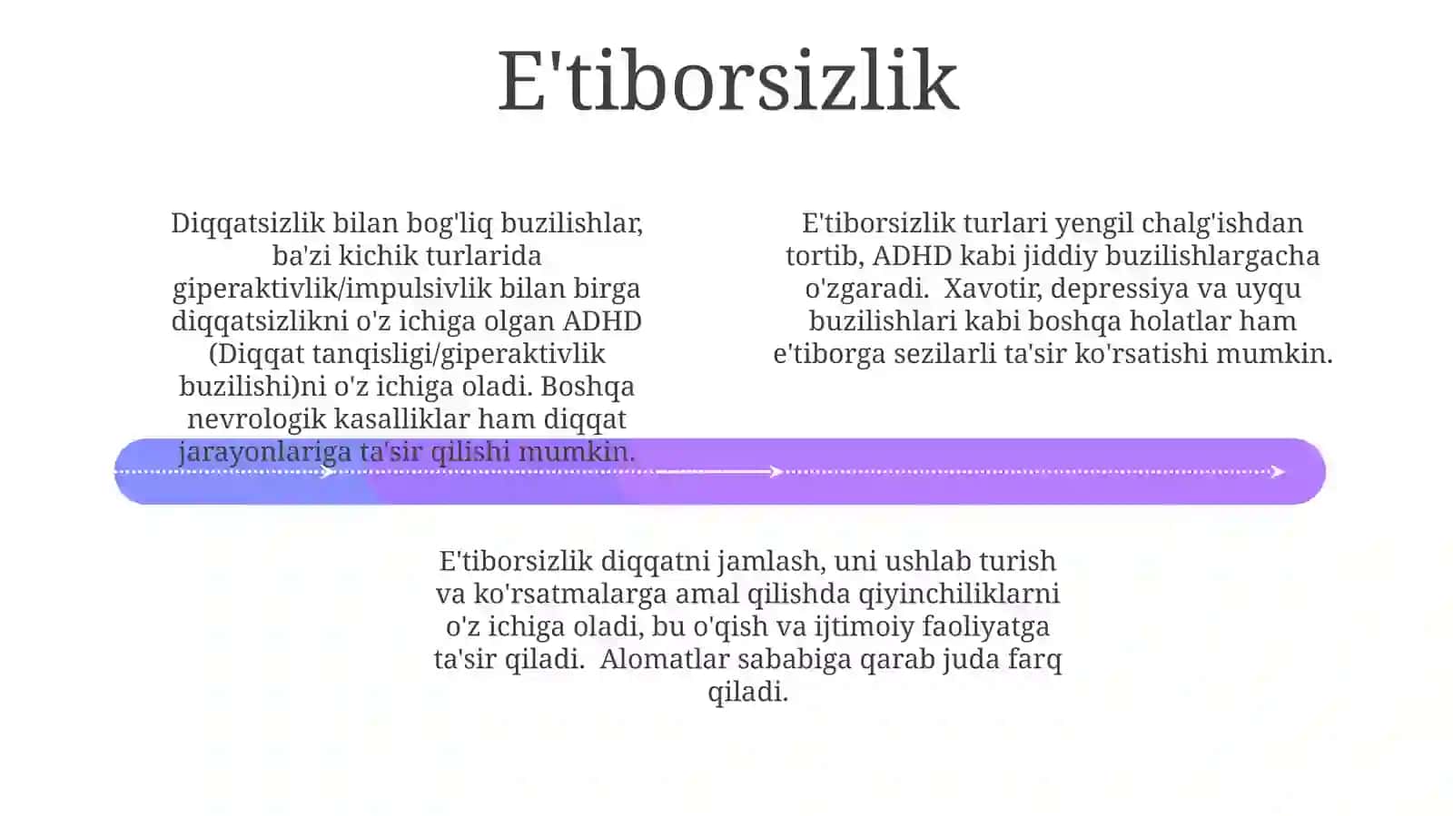 Diqqat tanqisligi va giperaktivlik buzilishi (DTGB) 4