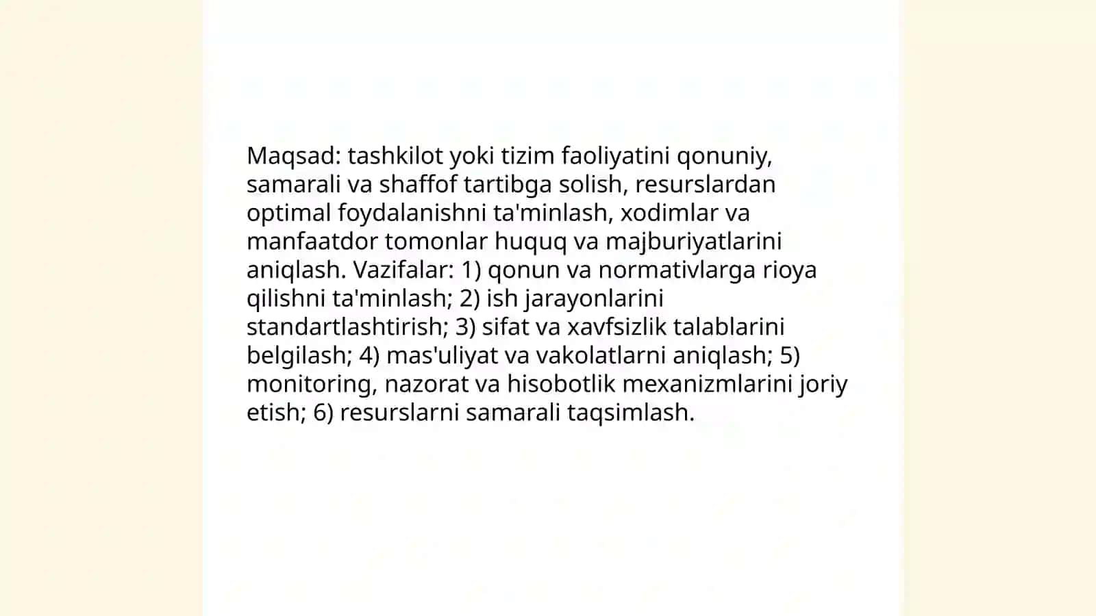 To'garak ishlarini tashkil qilish nizomining umumiy qoidalari. To'garakning maqsad va vazifalari 4