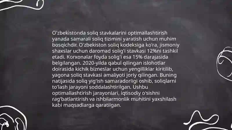 O‘zbekistonda soliq tizimini takomillashtirish 4