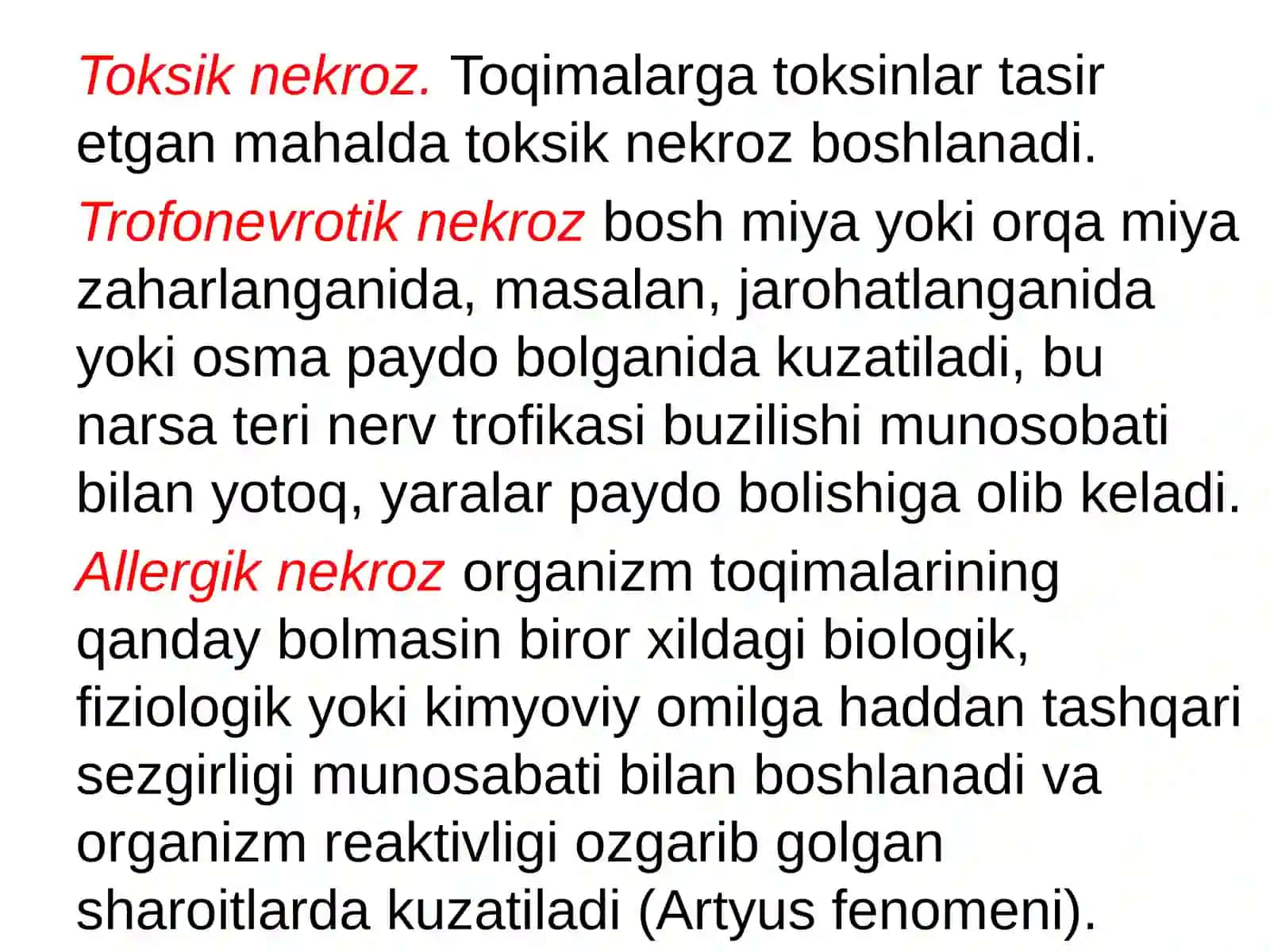 Nekroz va apaptoz.Klinik belgilari 4
