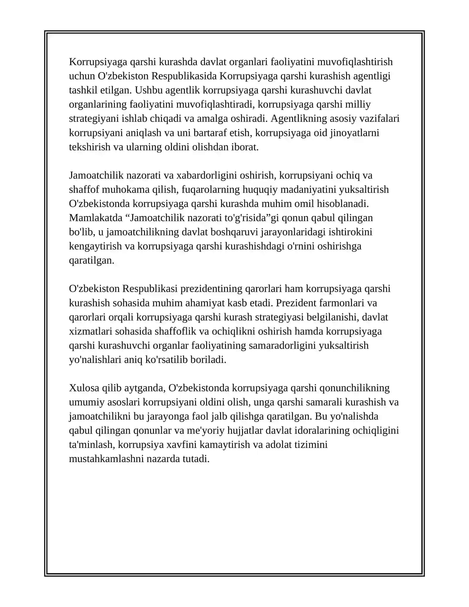 KORUPSIYAGA QARSHI KURASHISH OZBEKISTON RESPUBLIKASI QONUNCHILIGIDA 4