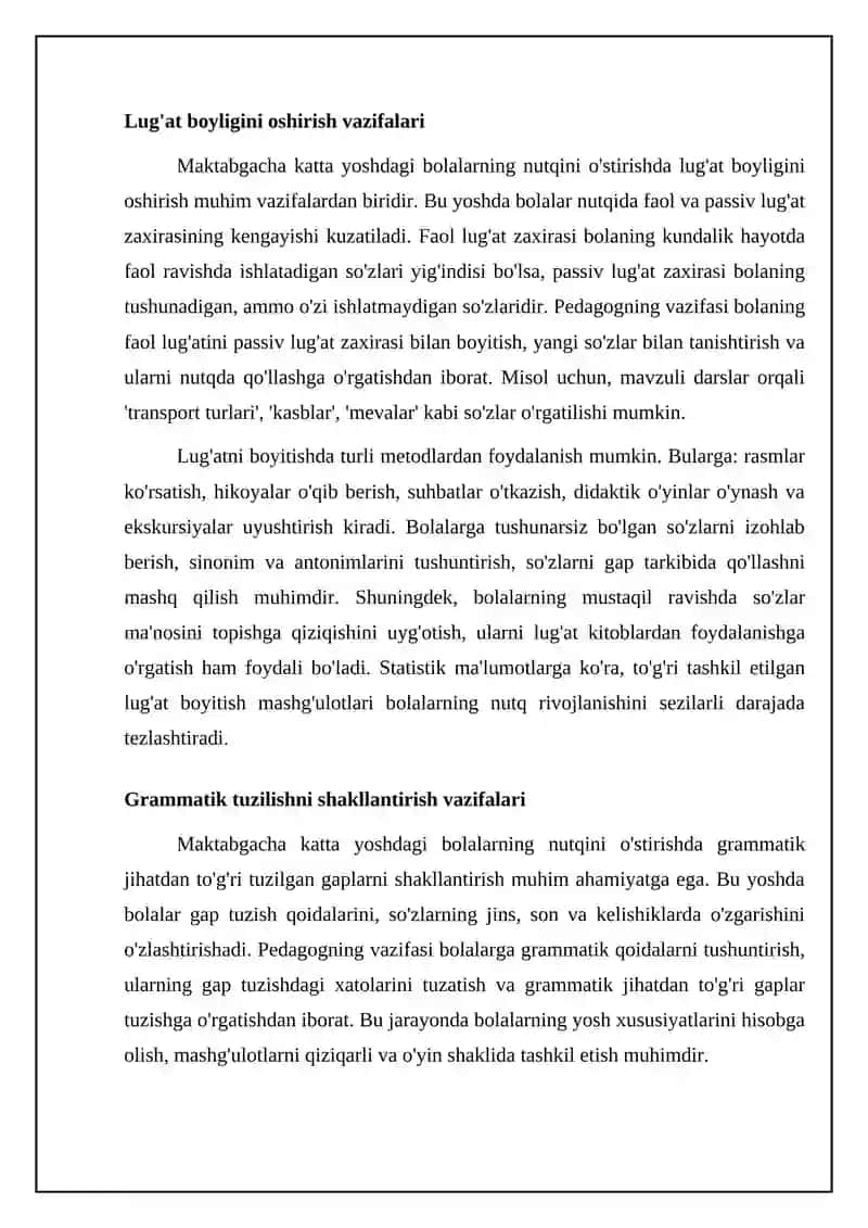 Maktabgacha katta yoshdagi bolalarning nutqini o'stirish vazifalari 4
