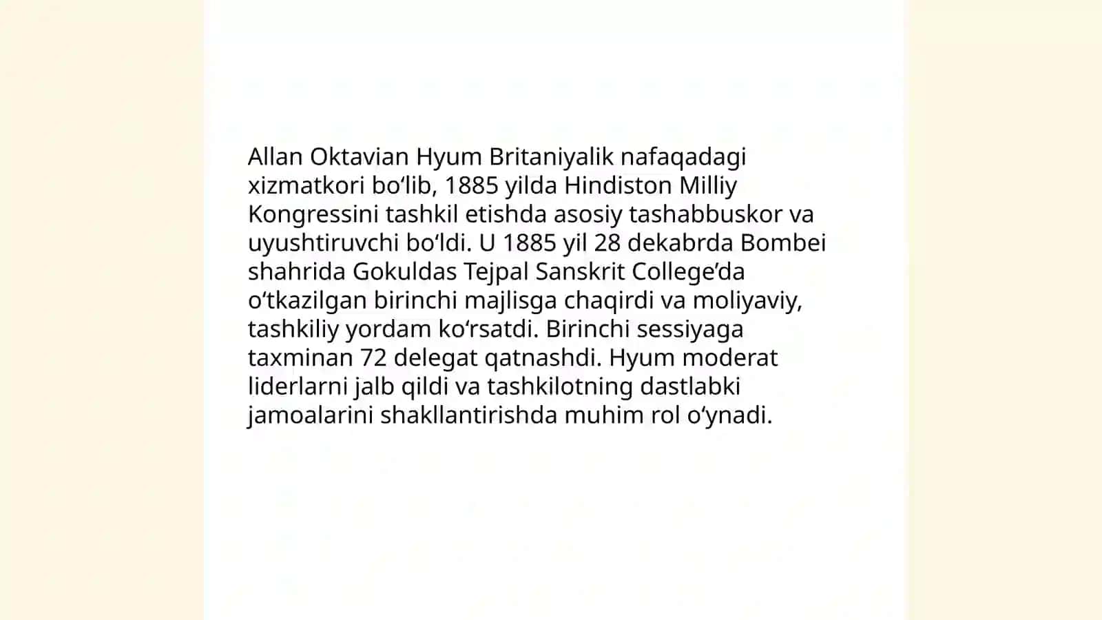 Hindiston Milliy Kongressning barpo etilishi va uning faolyati 4