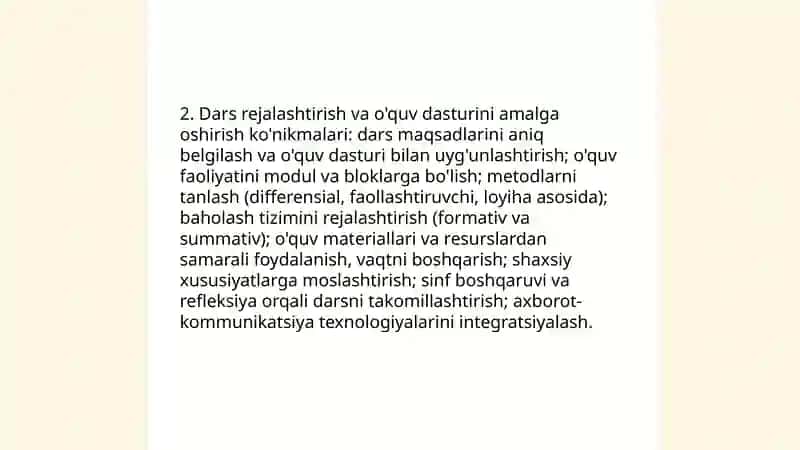 O'qituvchining pedagogik nazariya va tamoyillari 4