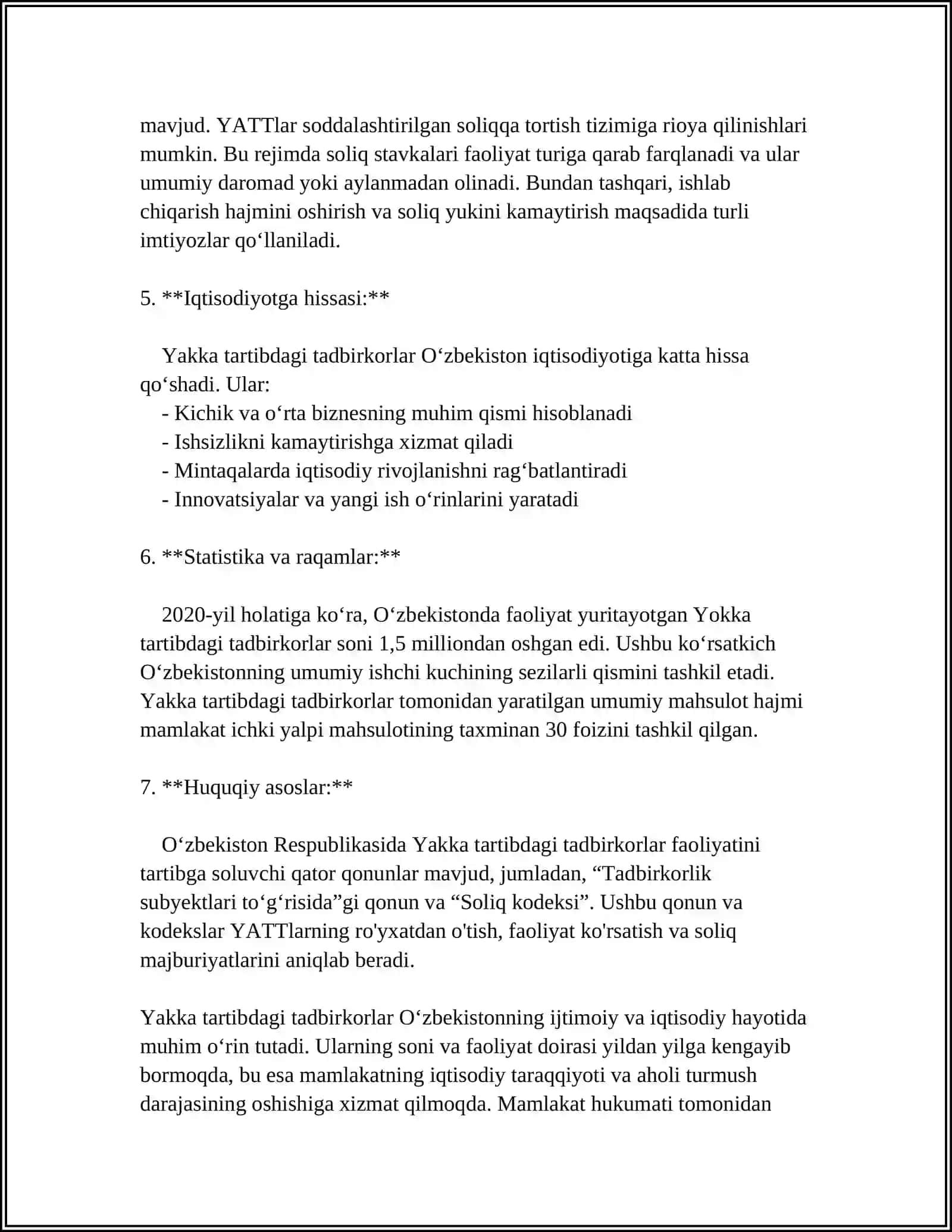 YAKKA TARTIBDAGI TADBIRKORLARNING DAROMADLARIGA SOLIQ SOLISHNING O'ZIGA XOS XUSUSIYATLARI 4