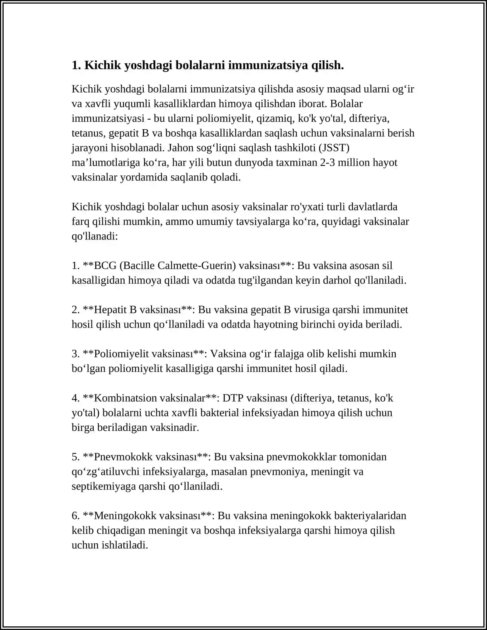 XAVFSIZ IMUNIZATSIYA PROFILAKTIK EMLASH VAQTIDA MULOQOT 4