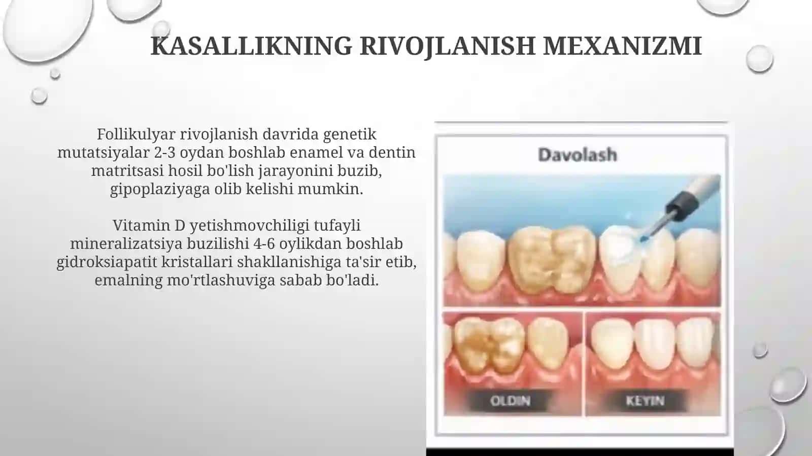 Tishto‘qimalarining follikulyar rivojlanish davrida yuzaga keladigan shikastlanishlar 4