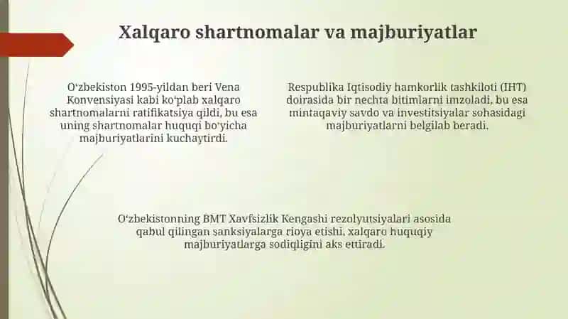 O'zbekiston Xalqaro huquq subyekti 4