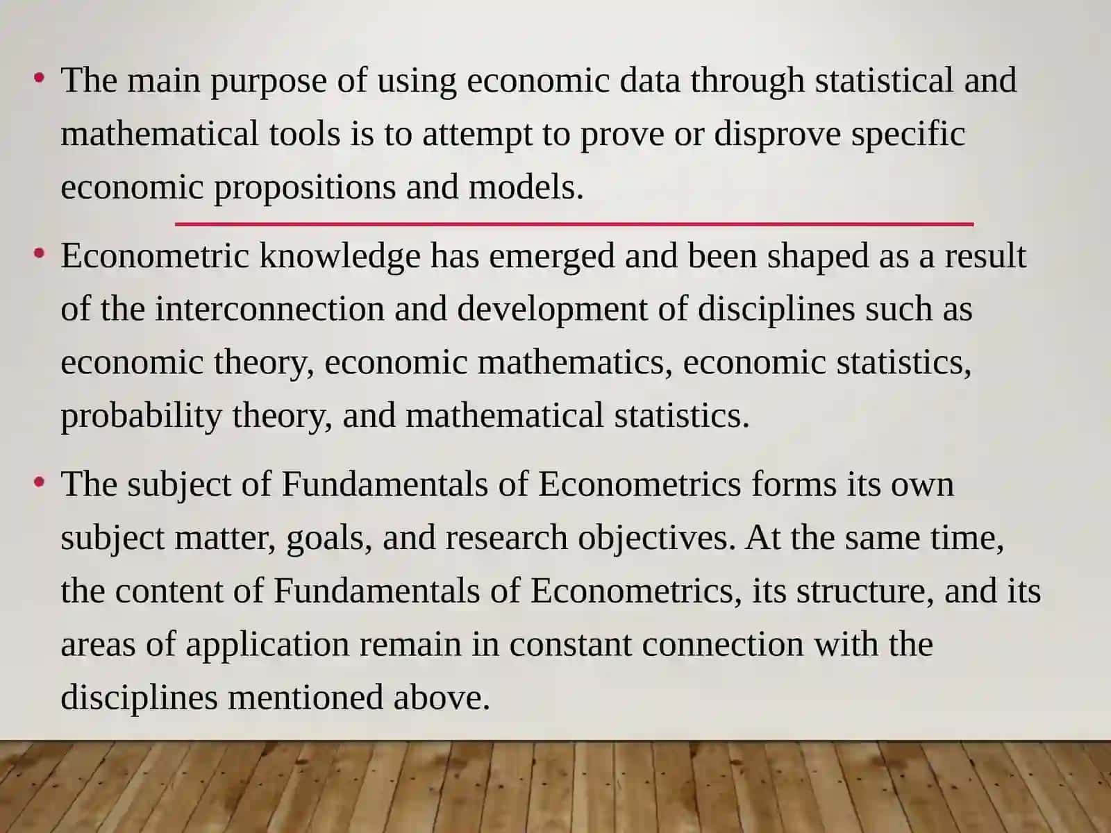 Fundamentals of Econometric Modeling 4