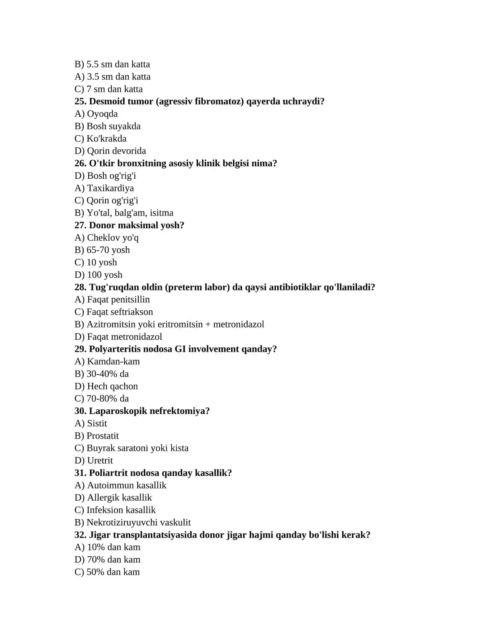 Tibbiyot nostrifikatsiya testlari 4