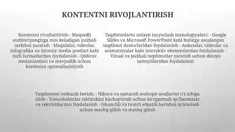 Online Taqdimot Tayyorlash Texnologiyalari Haqida 4