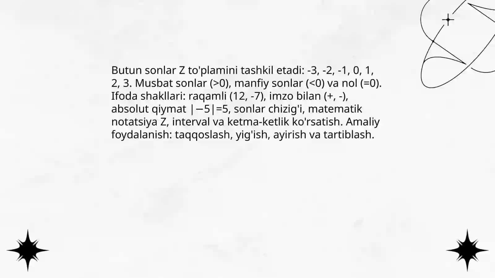 Sonlar va ularni ifodalash usullari 4