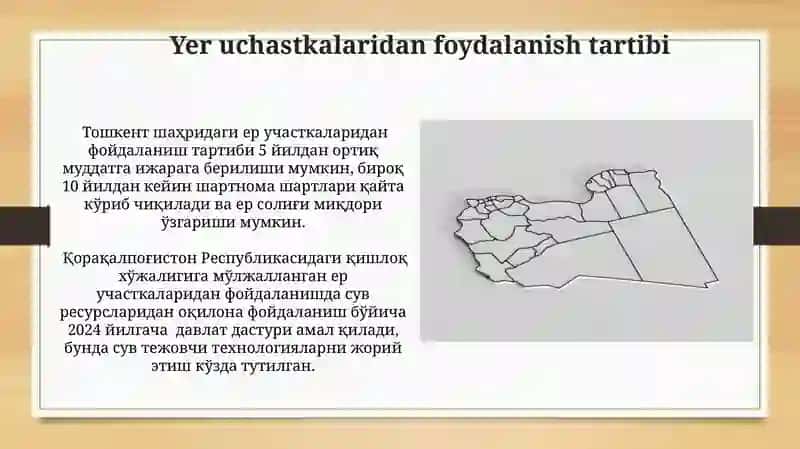 Yer uchastkalari berish va bekor qilish 4
