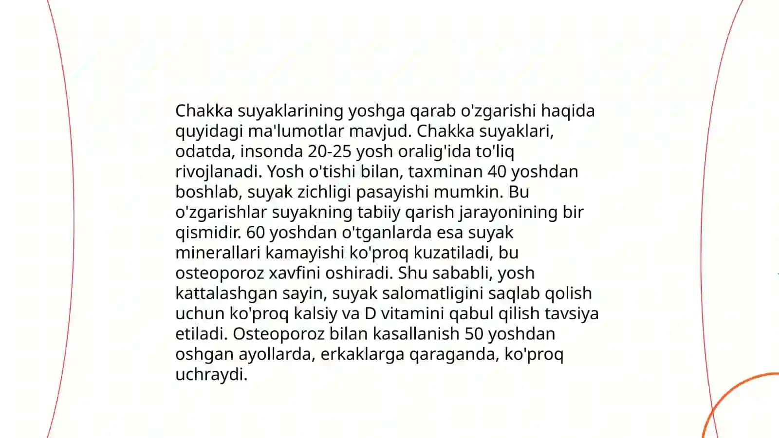 Chakka suyaklarining yoshga jinsga doir o'zgarish xususiyatlari 4