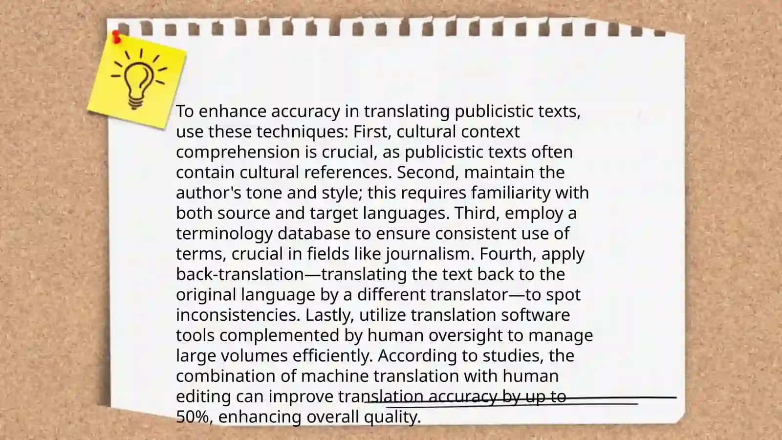 Simultaneous translation of publicistic texts 4
