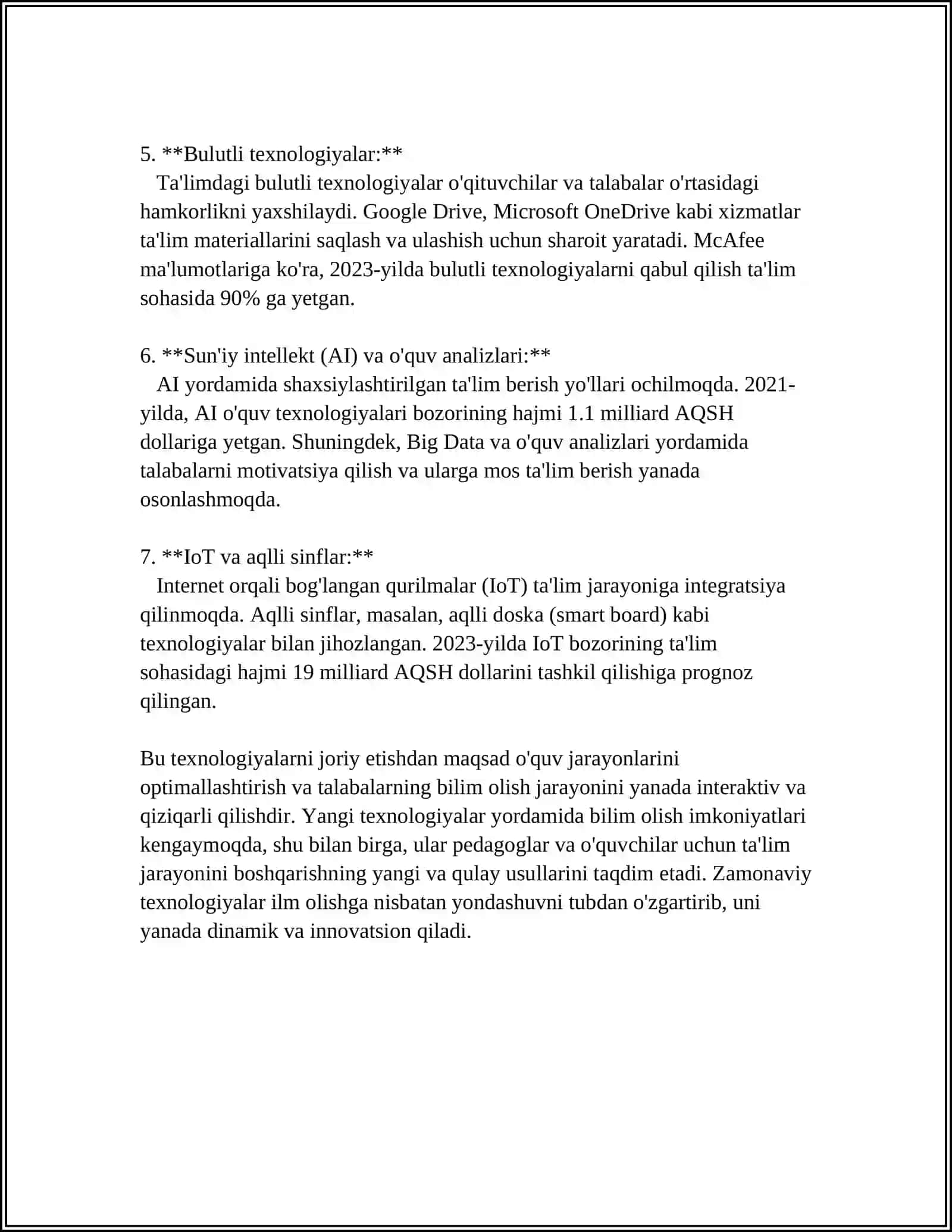 TA'LIM JARAYONIGA TEXNOLOGIYALIK KO'Z QARASHLAR 4
