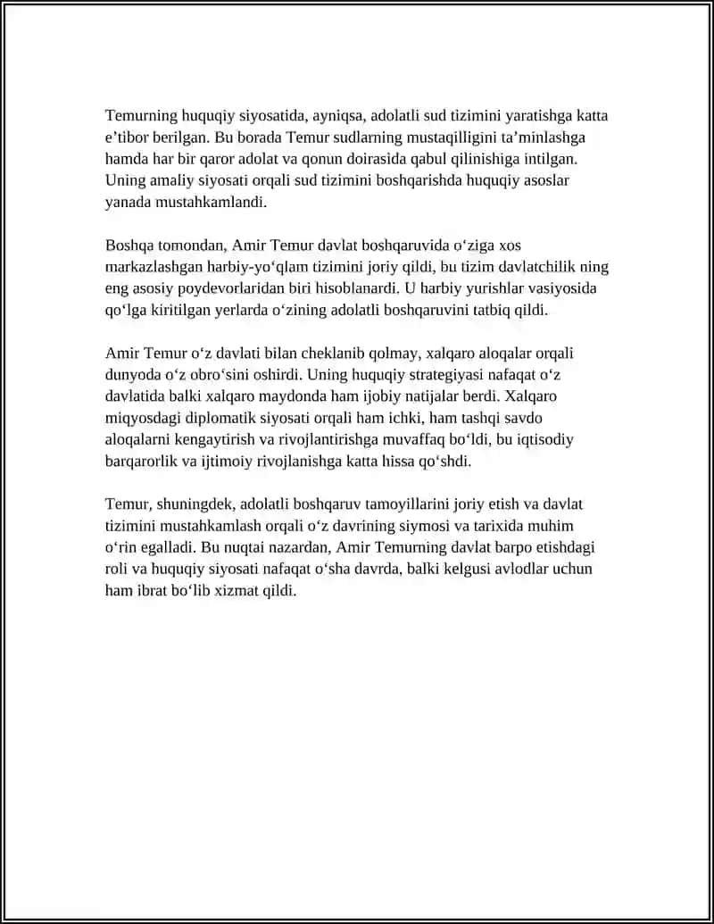 AMIR TEMUR VA TEMURIYLAR DAVLATI VA HUQUQI 4