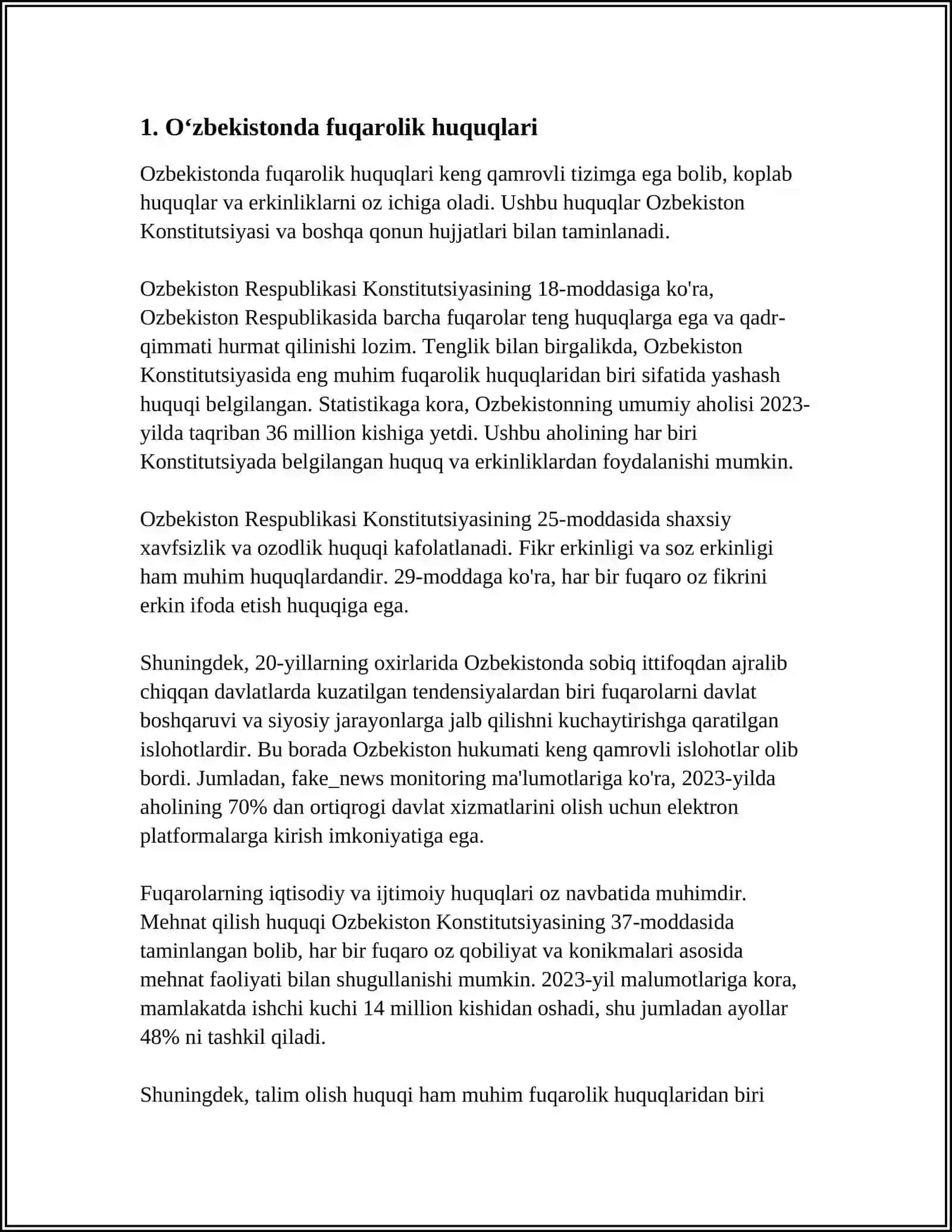 FUQAROLAR KONSTITUTSIYAVIY HUQUQ VA ERKINLIKLARINING KAFOLATLANISHI 4