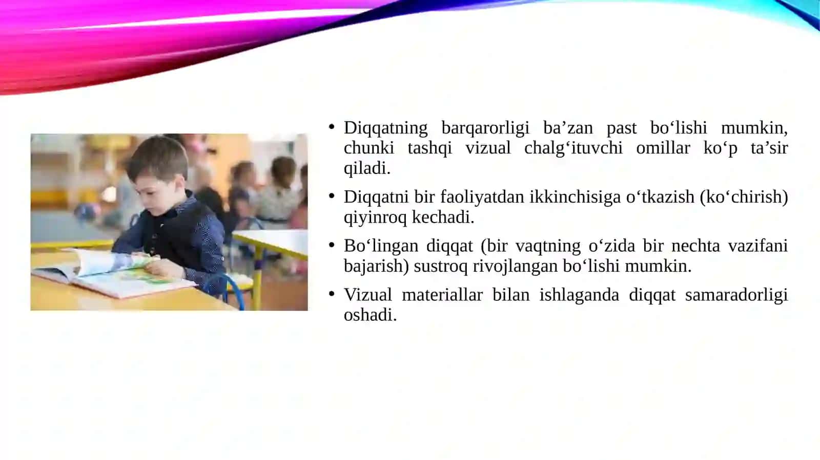 Eshtishda nuqsoni bo‘lgan shaxslarning diqqat va xotira xususiyati 4