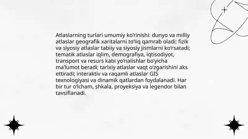 Atlaslar va ularning turlari 4