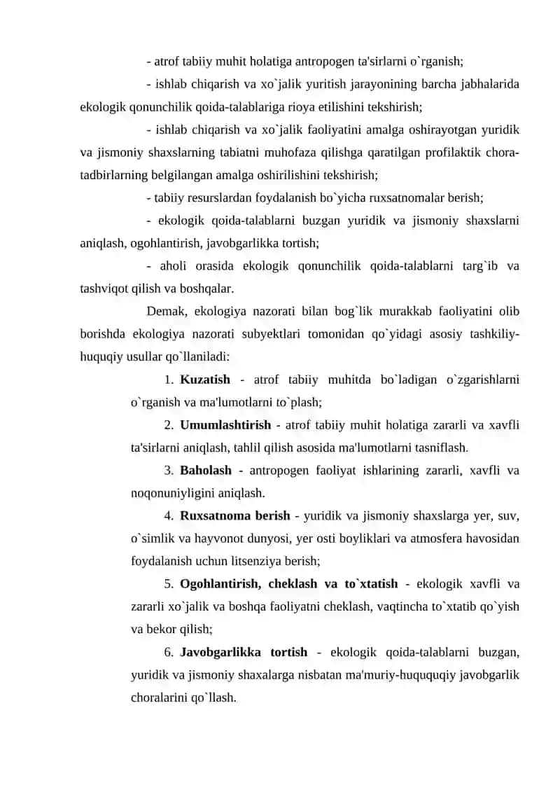 Ekologik Ekspertiza va Atrof-Muhitga Ta'sirini Baholash 4