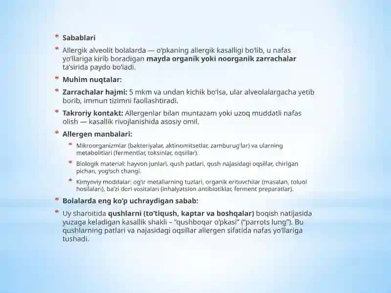 ALLERGIK ALVEOLIT 4