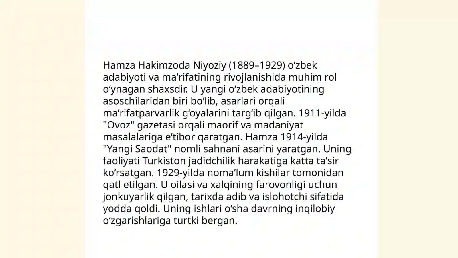 Hamza Hakimzoda Niyoziyning hayoti va faoliyati 4