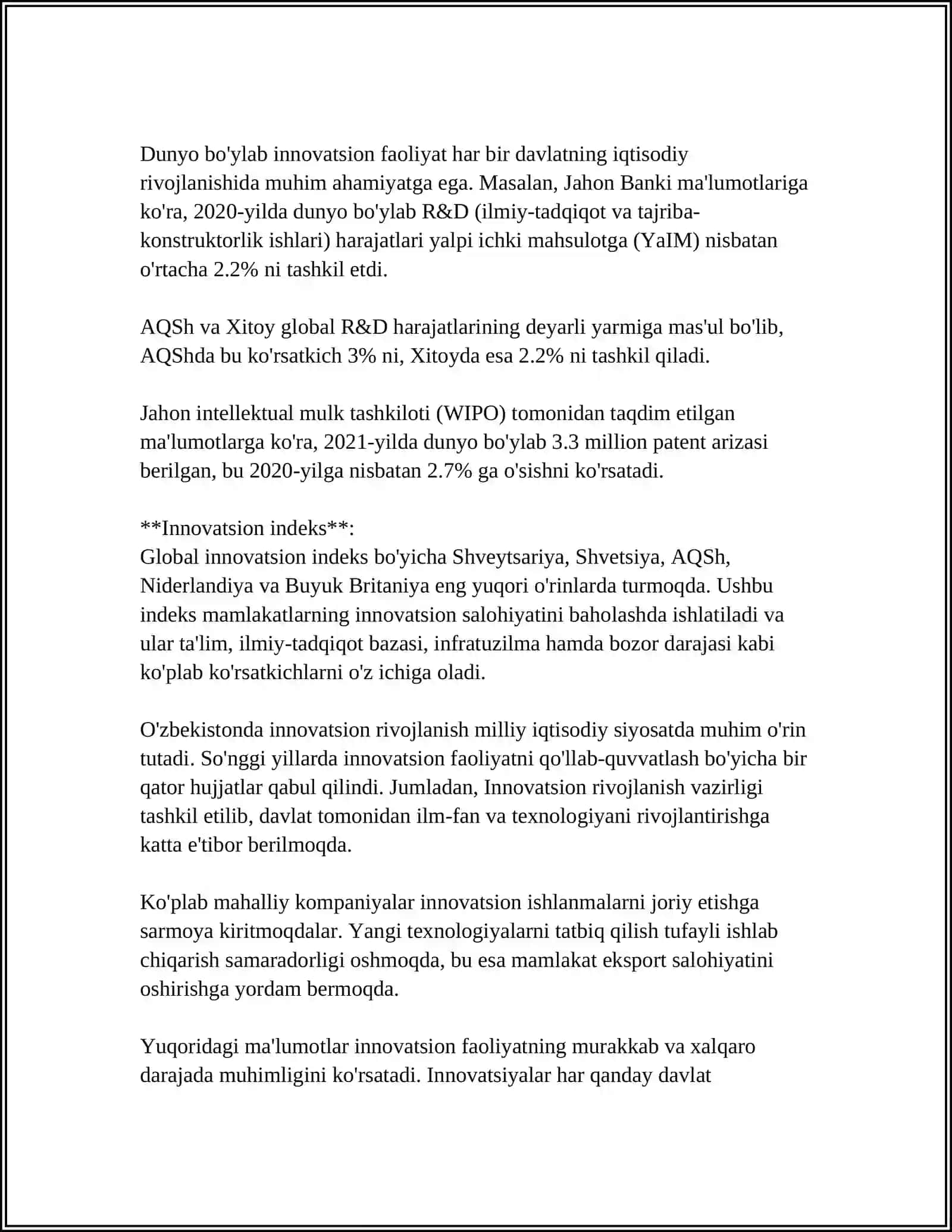 INNOVATSION SIYOSATI KONSEPSIYASINING UMUMIY QOIDALAR 4