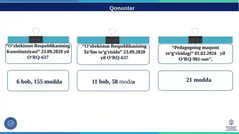Ta’lim muassasasi boshqaruvning normativ-huquqiy asoslari 4