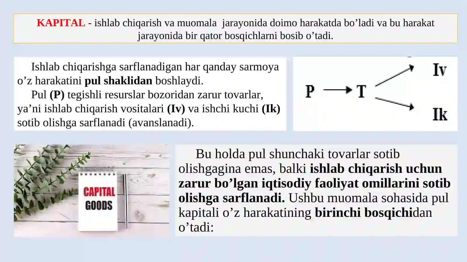 ASOSIY VA AYLANMA KAPITAL DOIRAVIY AYLANISHINING MOLIYAVIY ASPEKTLARI (JIHATLARI) 4